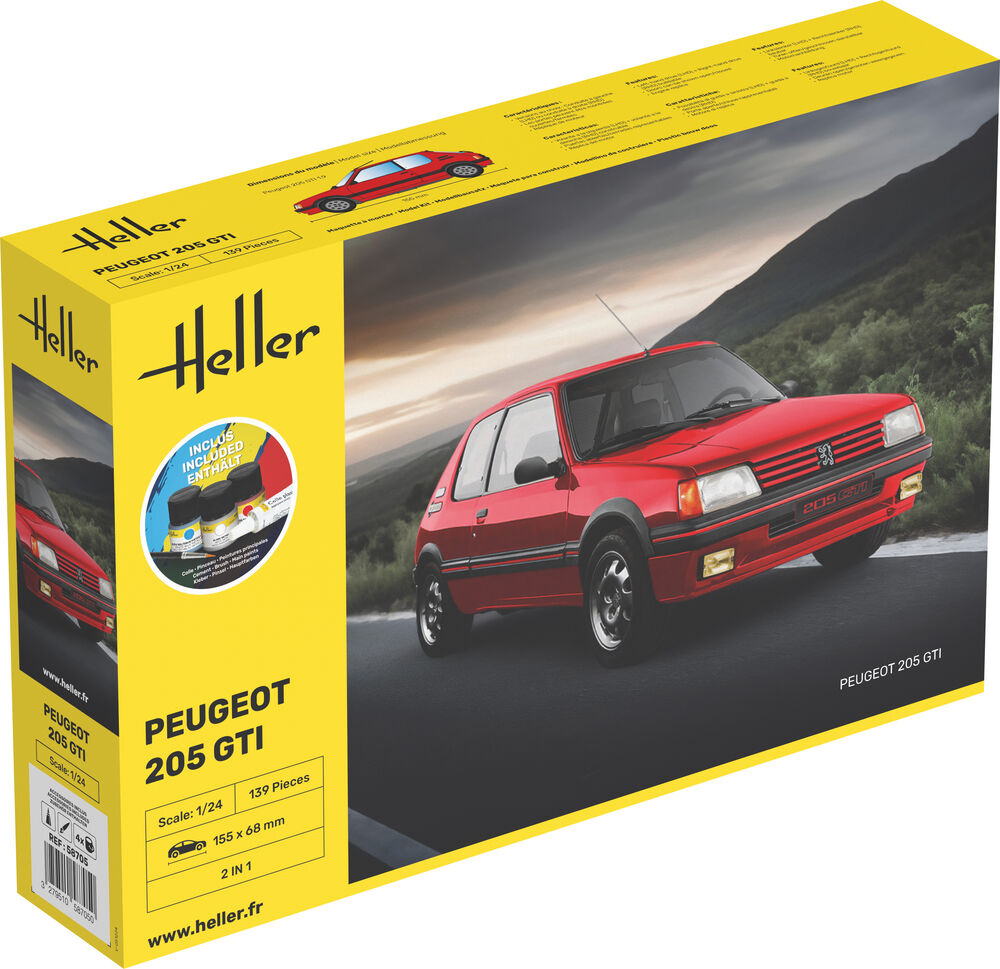 Heller - Gift Set Peugeot 205 GTI 58705