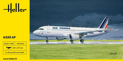 Heller 1/125 Scale Airbus A320 Air France Plastic Model Kit 80448