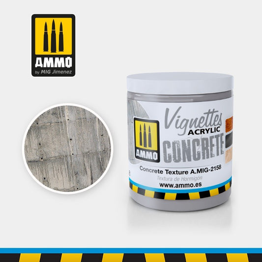 Ammo by MIG - Vignettes Acrylic Concrete - Concrete Texture A.MIG-2158