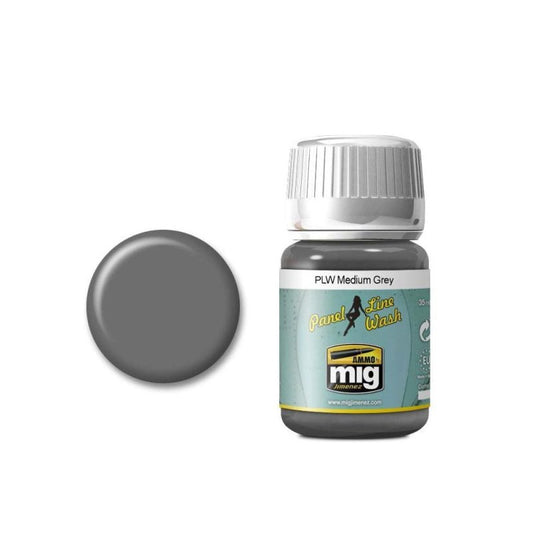 Ammo by MIG – Panel Line Wash 1601 Medium Grey