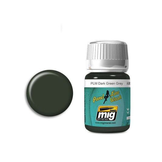 Ammo by MIG – Panel Line Wash 1608 Dark Green Grey