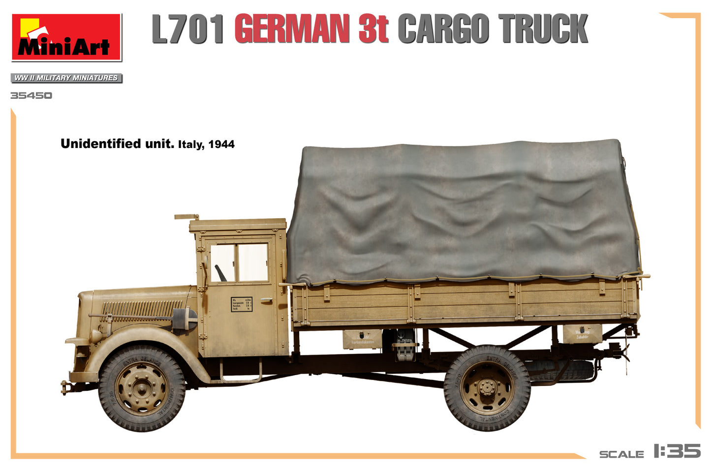1/35 MiniArt - 3t Cargo Truck L701 35450