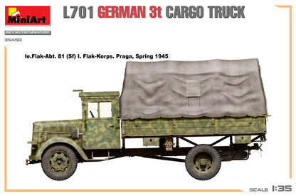 1/35 MiniArt - 3t Cargo Truck L701 35450
