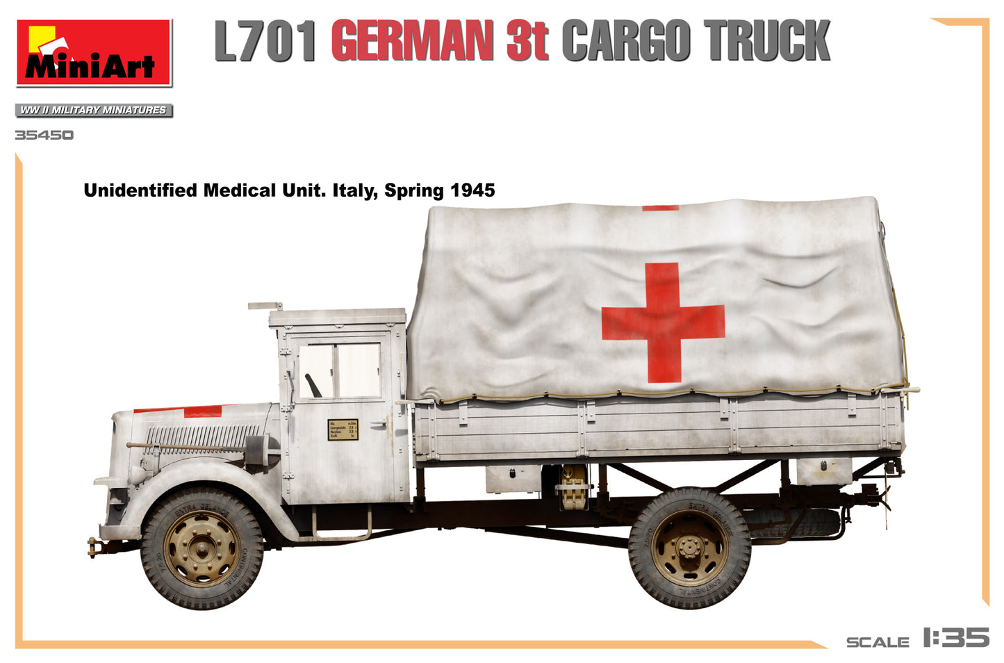 1/35 MiniArt - 3t Cargo Truck L701 35450