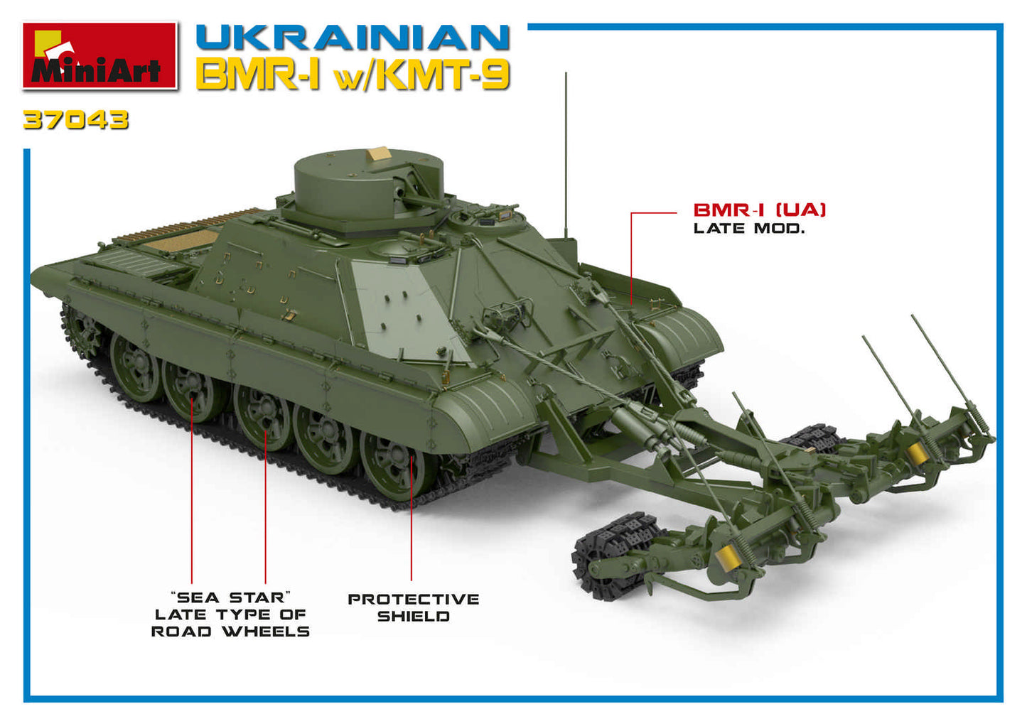 1/35 MiniArt - Ukranian BMR-1 w/KMT-9 37043