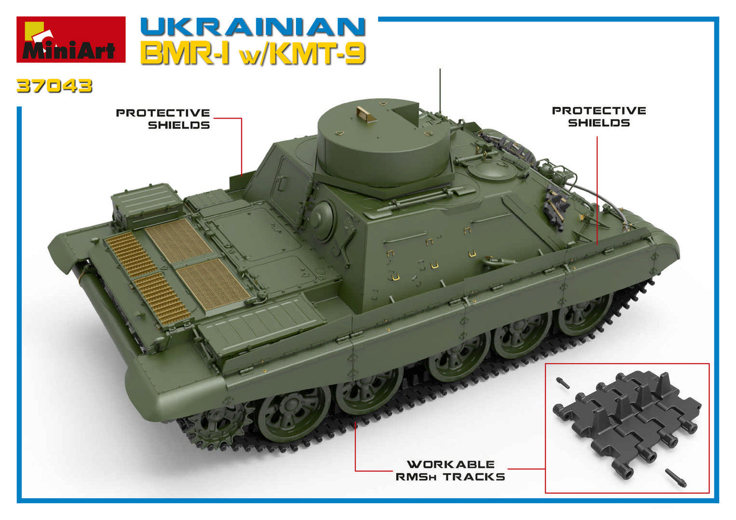 1/35 MiniArt - Ukranian BMR-1 w/KMT-9 37043