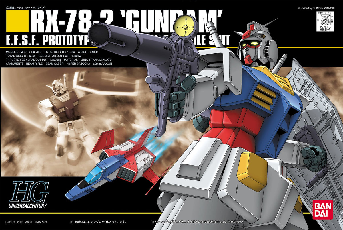 Bandai Hguc 1/144 RX-78-2 Gundam MK60780 - image 1
