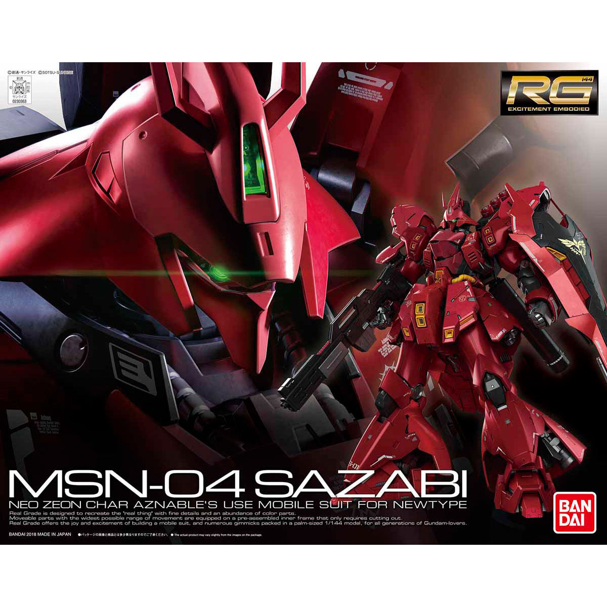 Gunpla Rg - RG 1/144 Sazabi MK61605