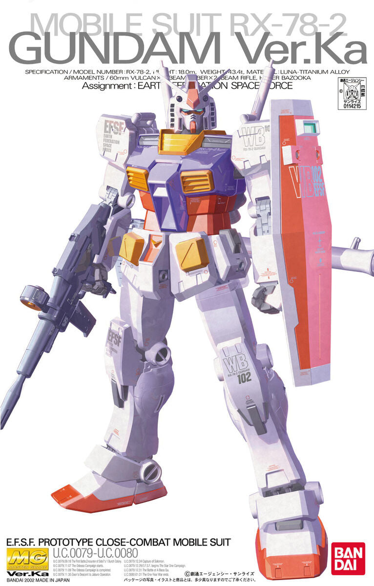Bandai MG 1/100 RX-78-2 Gundam (version KA) MK63537 - image 2