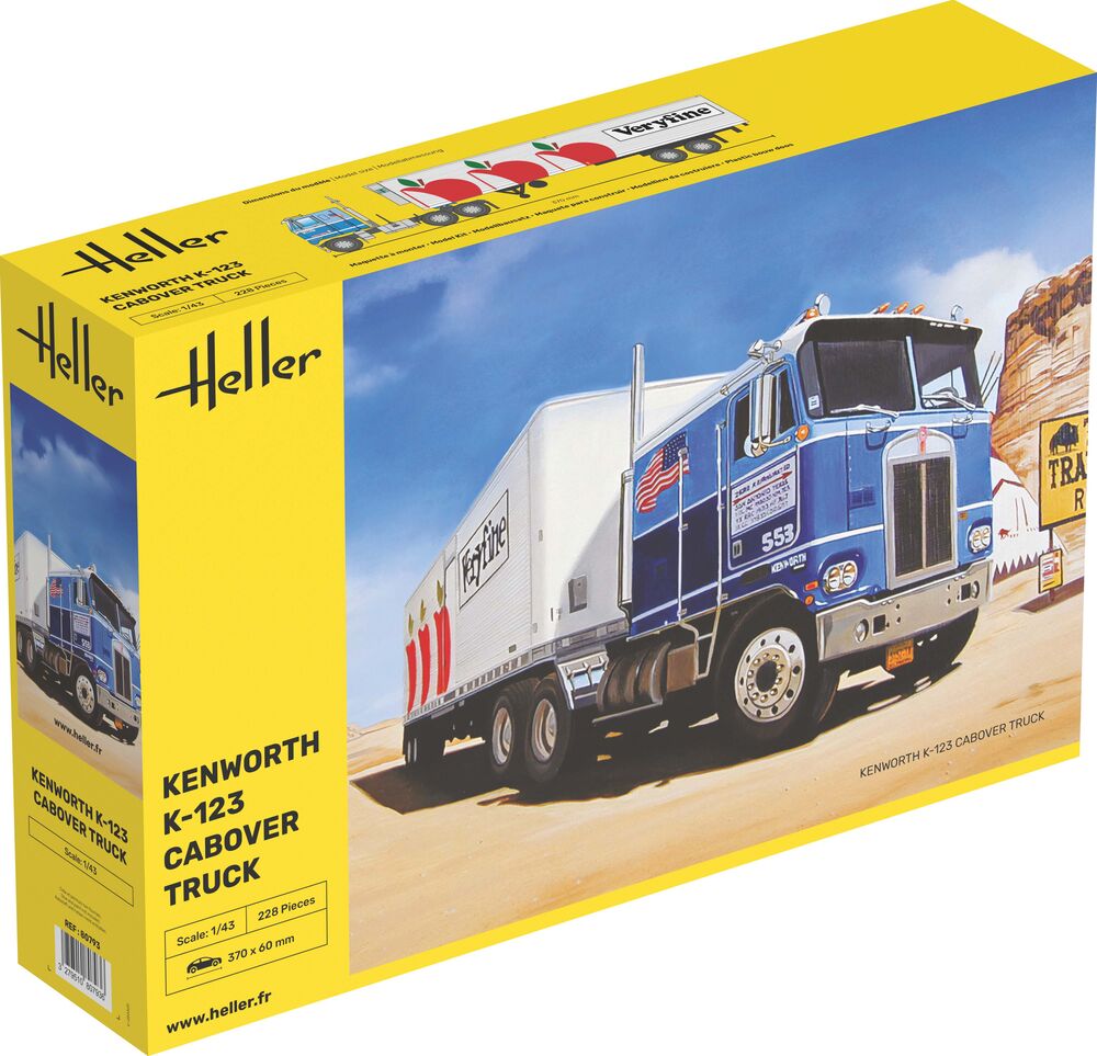 Heller 1/43 Kenworth K-123 Cabover Truck Starter Kit 56793