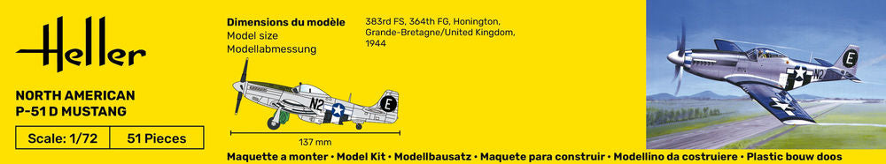 Heller STARTER KIT P-51 Mustang 1:72