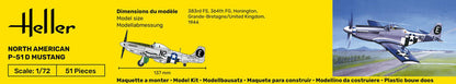 Heller STARTER KIT P-51 Mustang 1:72