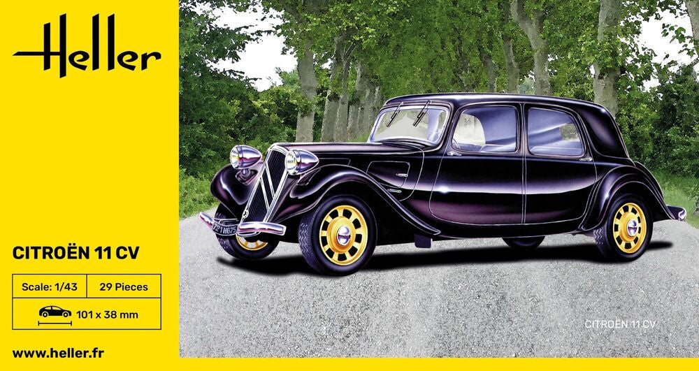 Heller 1/43 Citroen 11 CV Plastic Model Kit 80159