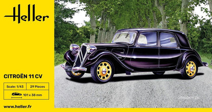 Heller 1/43 Citroen 11 CV Plastic Model Kit 80159