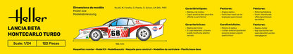 Heller 1/24 Lancia Beta Montecarlo Turbo Starter Kit 56741