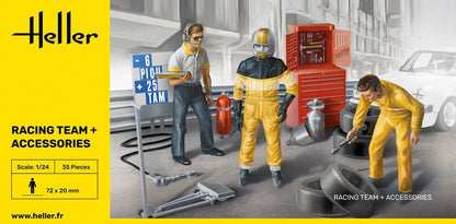 Heller 1/24 Scale Racing Team Figures and Accessories Model Kit 82750