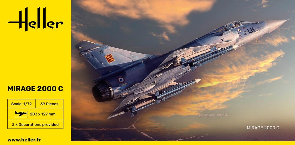 Heller 1/72 Mirage 2000C Jet Fighter Model Kit 80303