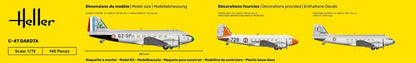 Heller STARTER KIT C-47 Dakota 1:72