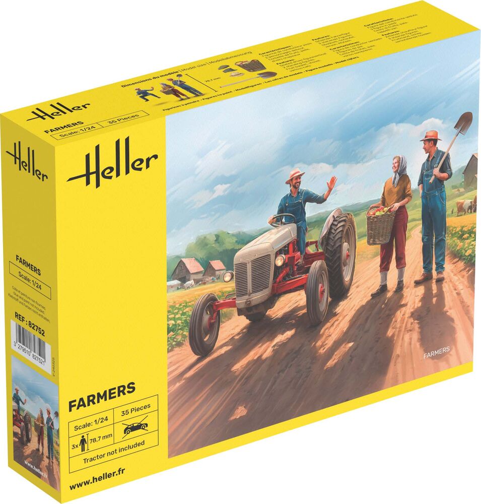 Heller 1/24 Farmers Figure Model Kit 82752