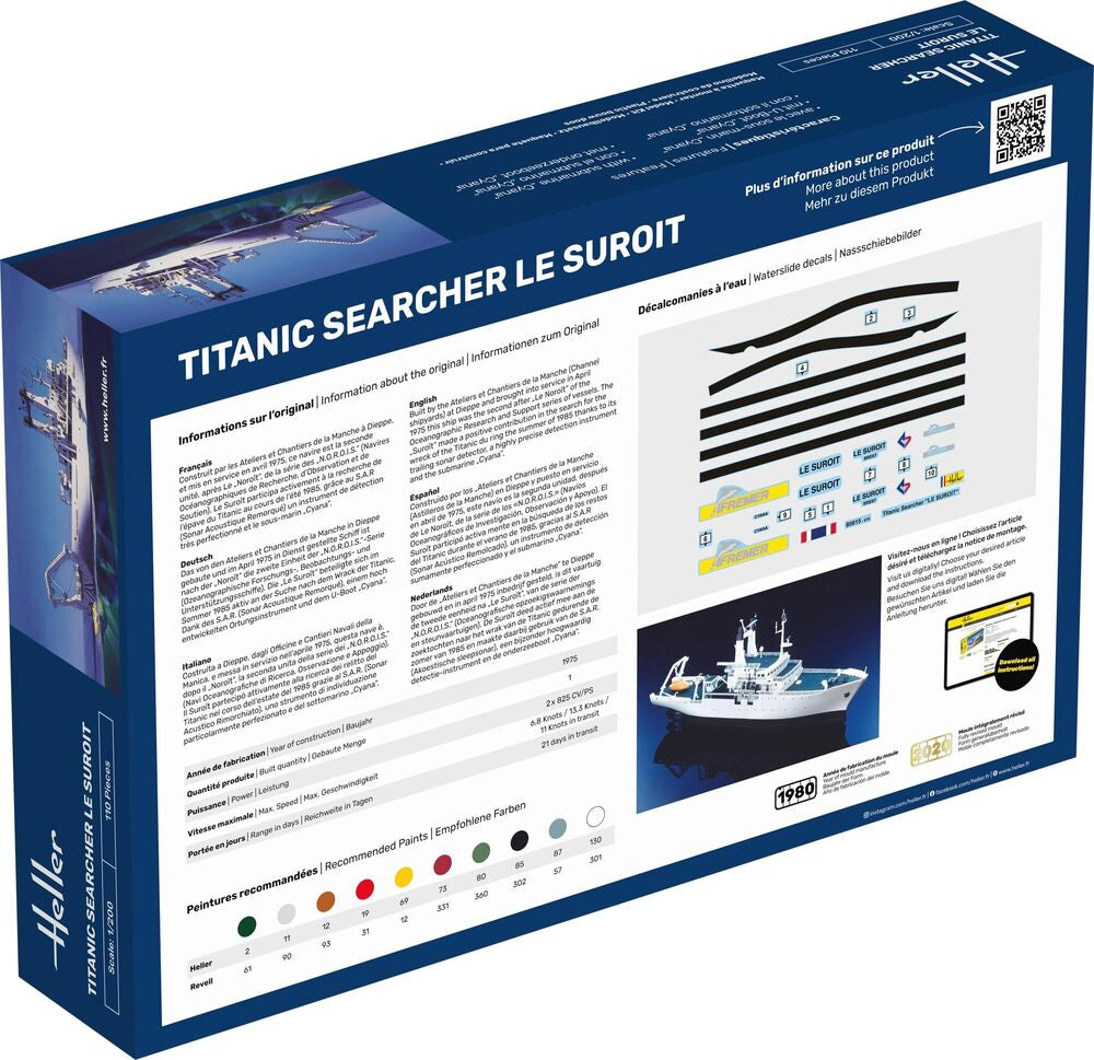 Heller STARTER KIT Titanic Searcher Le Suroit 1:200