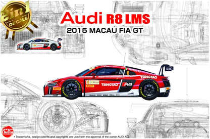 NUNU 1/24 Cars - Audi R8 Lms Fia Gp Macau 2015 #6 And #7 - NU24024
