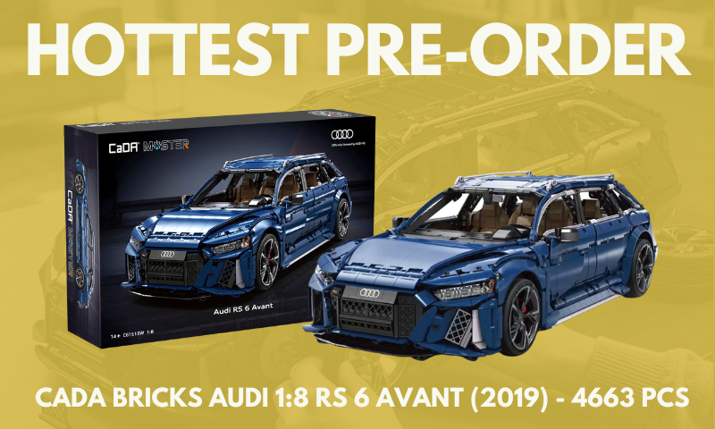 Hottest pre-order: CaDA Bricks Audi 1:8 RS 6 Avant (2019), 4663 pieces