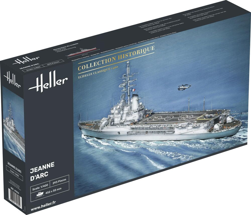 Heller 1/400 Jeanne d'Arc French Helicopter Carrier Model Kit 81034