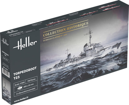 Heller 1/400 Torpedoboot T23 Ship Plastic Model Kit 81011