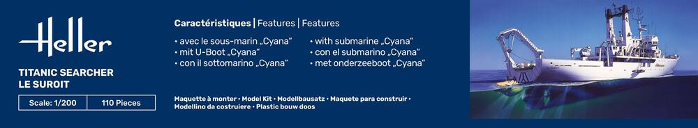 Heller STARTER KIT Titanic Searcher Le Suroit 1:200