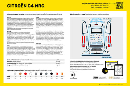 Heller 1/24 Citroen C4 WRC Rally Car Plastic Model Kit 80756