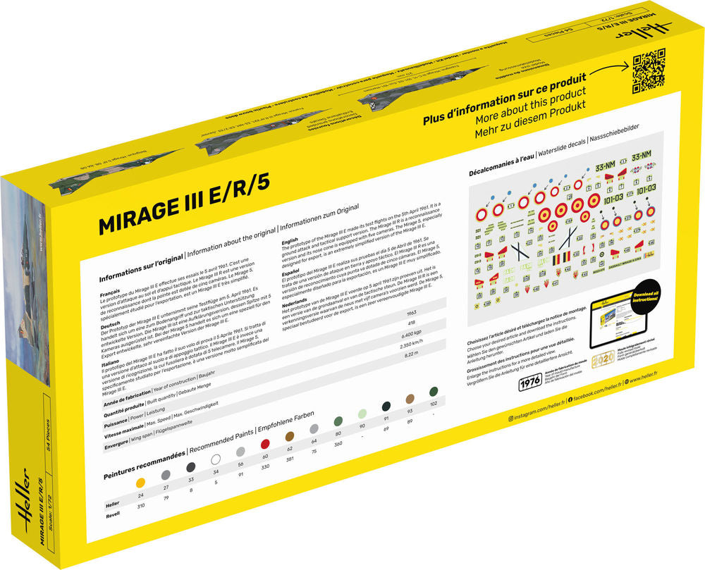 Heller STARTER KIT Mirage III E 1:72