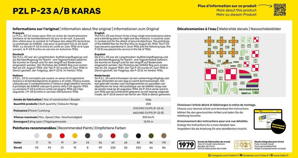Heller STARTER KIT PZL 23 Karas 1:72