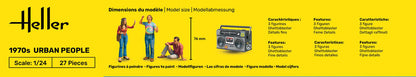 Heller STARTER KIT 1970er Stadtmenschen 1:24