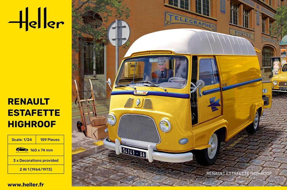 Heller 1/24 Renault Estafette Highroof Plastic Model Kit 80740