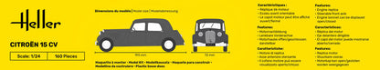 Heller 1/24 Citroen 15 CV Starter Kit Model Kit 56763