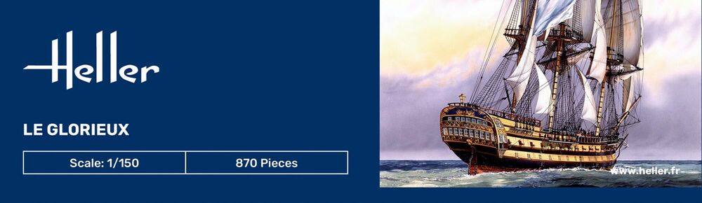 Heller 1/150 Le Glorieux French Ship of the Line Model Kit 80889
