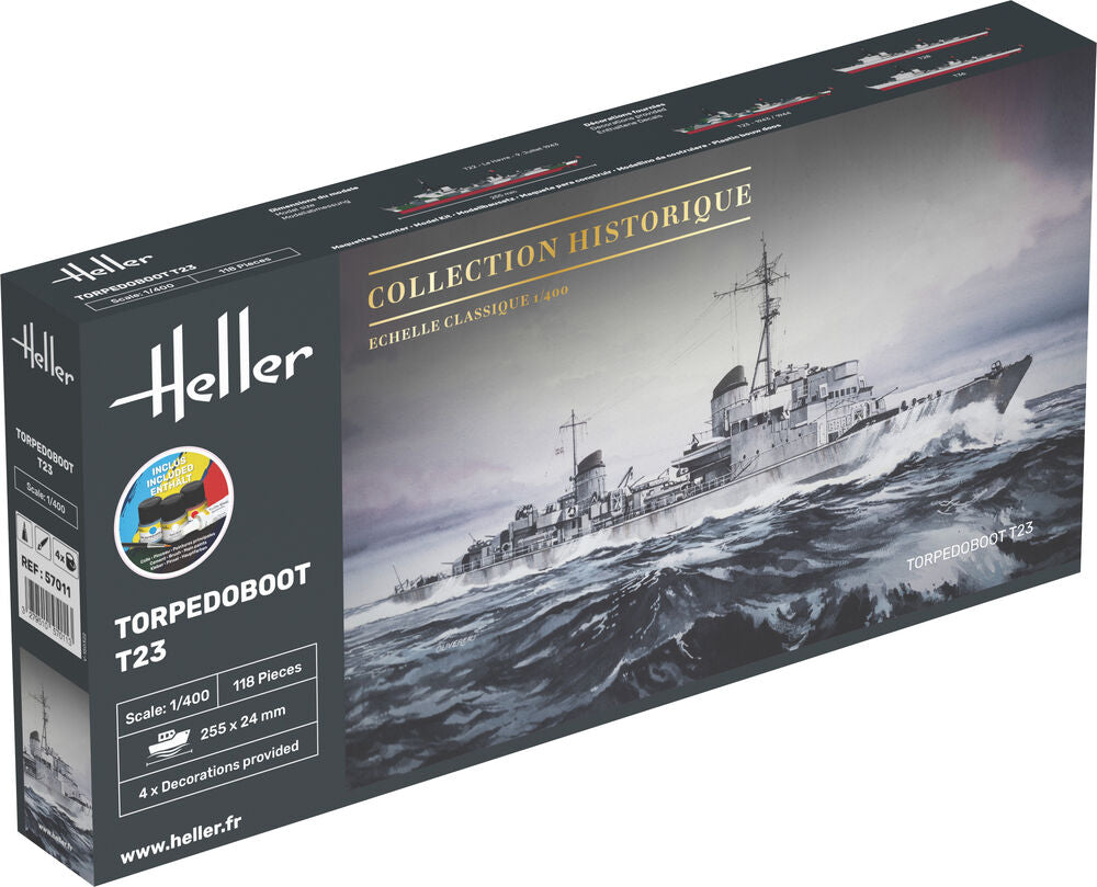 Heller STARTER KIT Torpedoboot T23 1:400