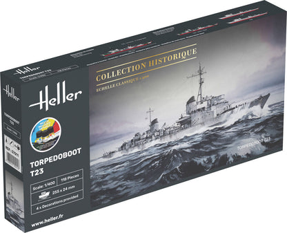 Heller STARTER KIT Torpedoboot T23 1:400