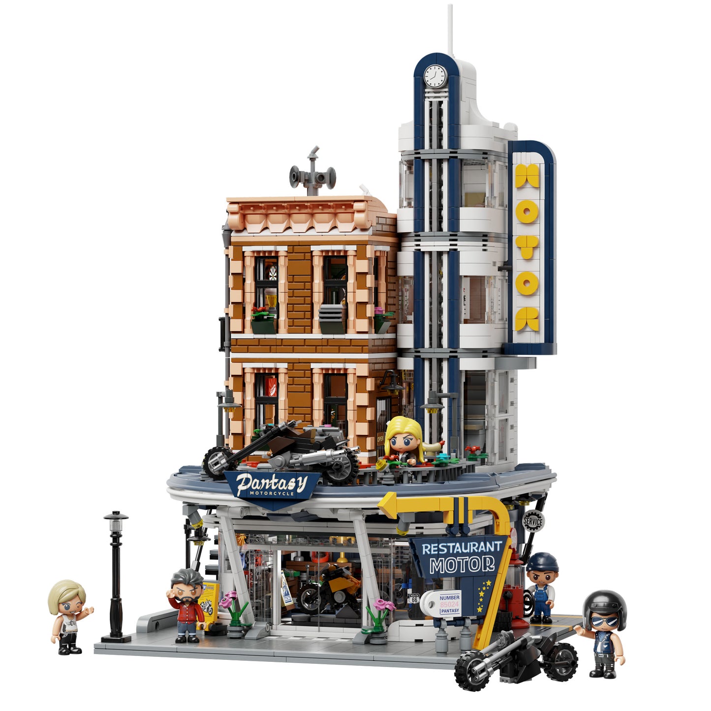 Pantasy - Motorcycle Restaurant Building - 2989 Pcs - Pa85024
