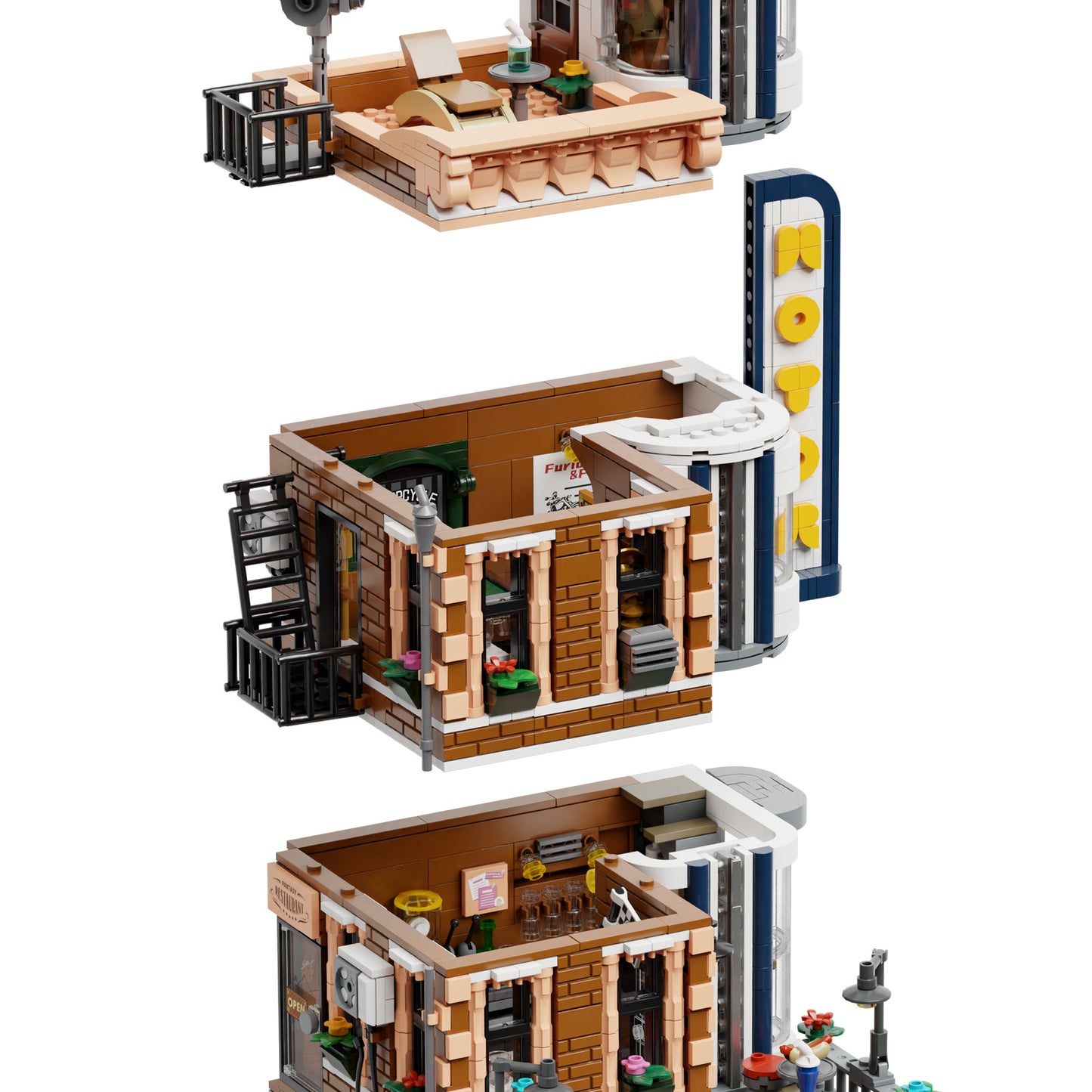 Pantasy - Motorcycle Restaurant Building - 2989 Pcs - Pa85024