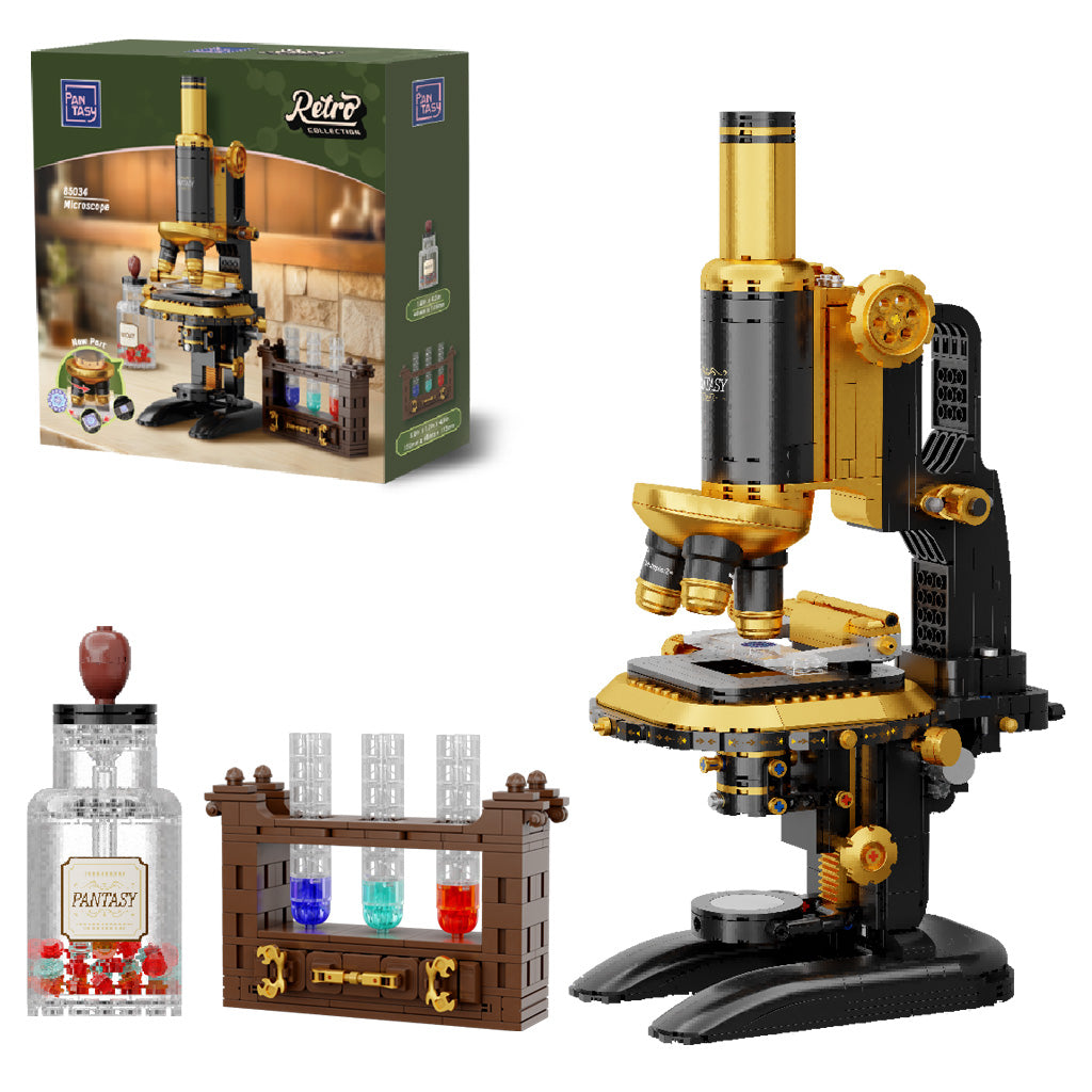 Pantasy - Retro Microscope With Accessories Set - 1107 Pcs - Pa85034