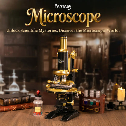 Pantasy - Retro Microscope With Accessories Set - 1107 Pcs - Pa85034