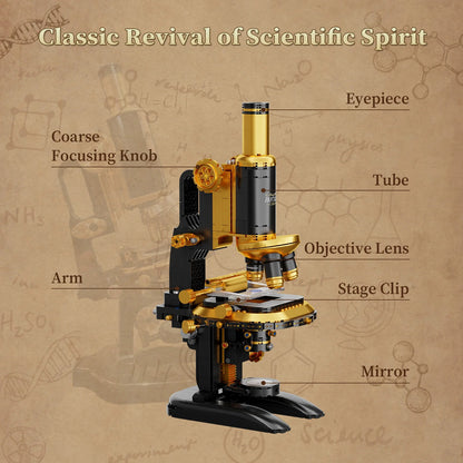 Pantasy - Retro Microscope With Accessories Set - 1107 Pcs - Pa85034