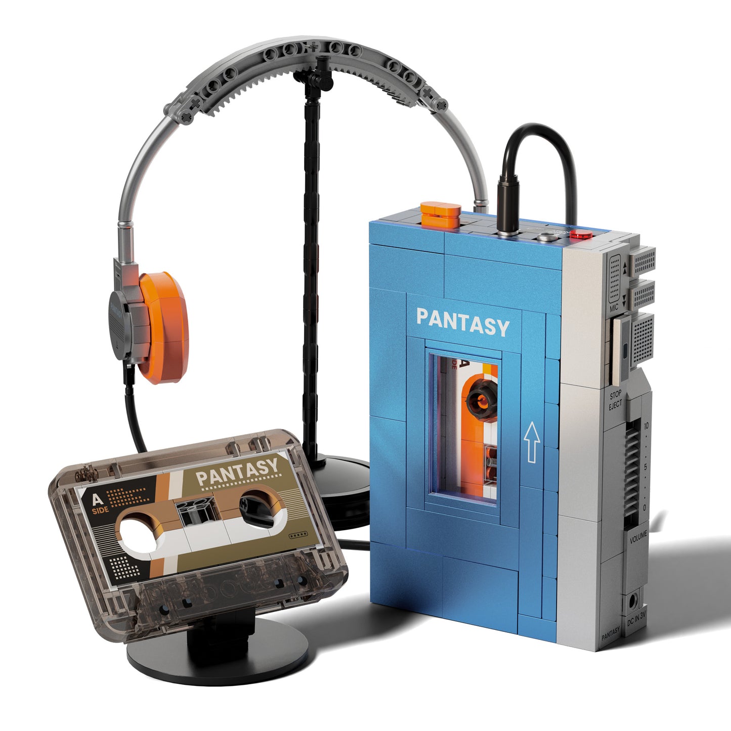 Pantasy - Retro Tape Cassette Player - 569 Pcs - Pa85039