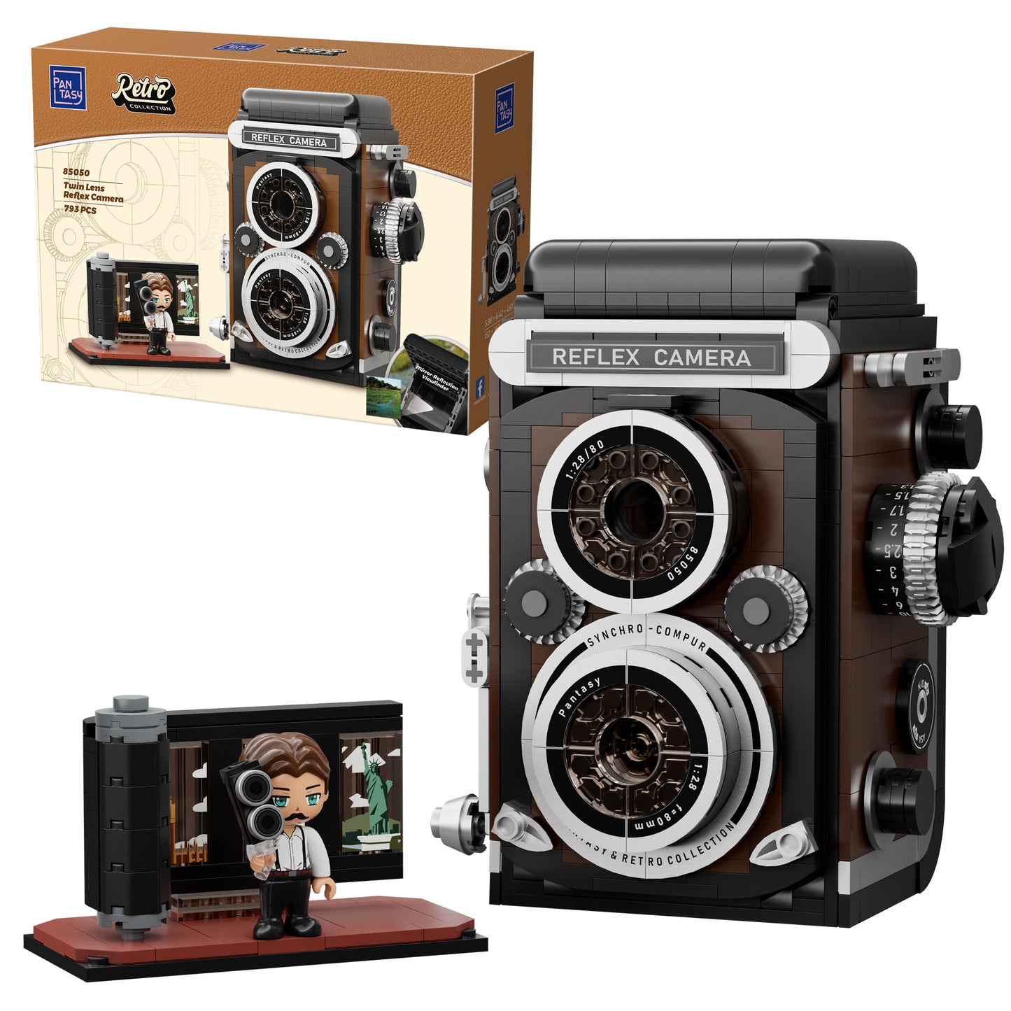 Pantasy - Retro Twin Lens Reflex Camera - 793 Pcs - Pa85050