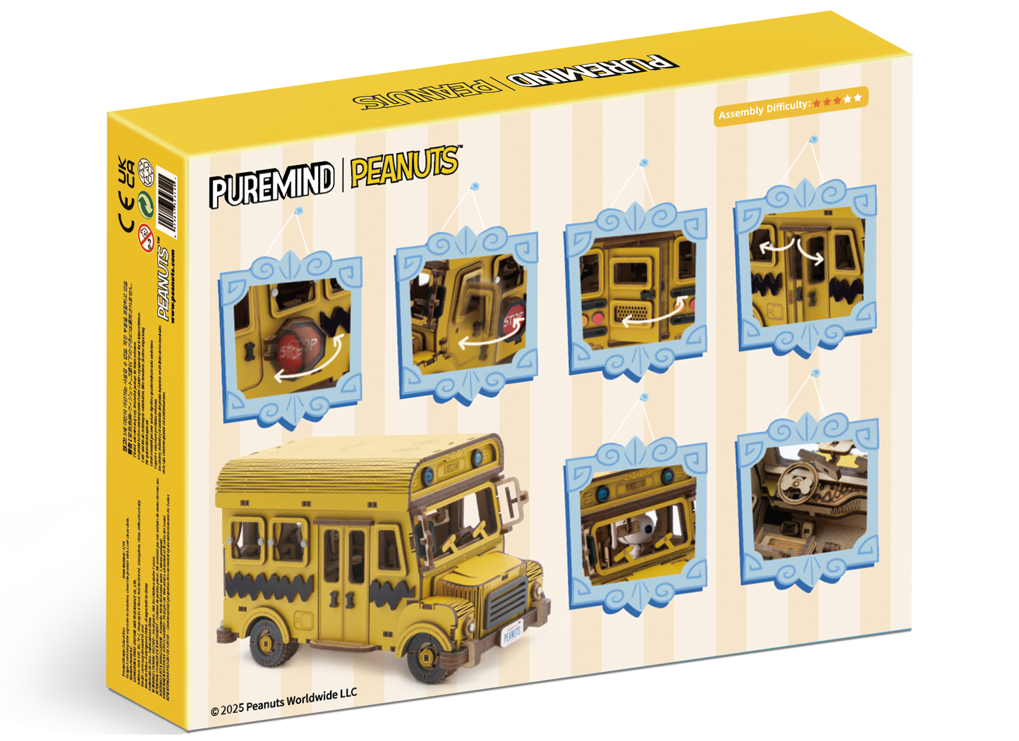 Puremind - Peanuts™ Snoopy Yellow School Bus - Pm1204