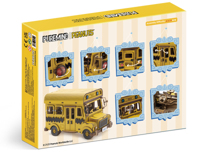 Puremind - Peanuts™ Snoopy Yellow School Bus - Pm1204