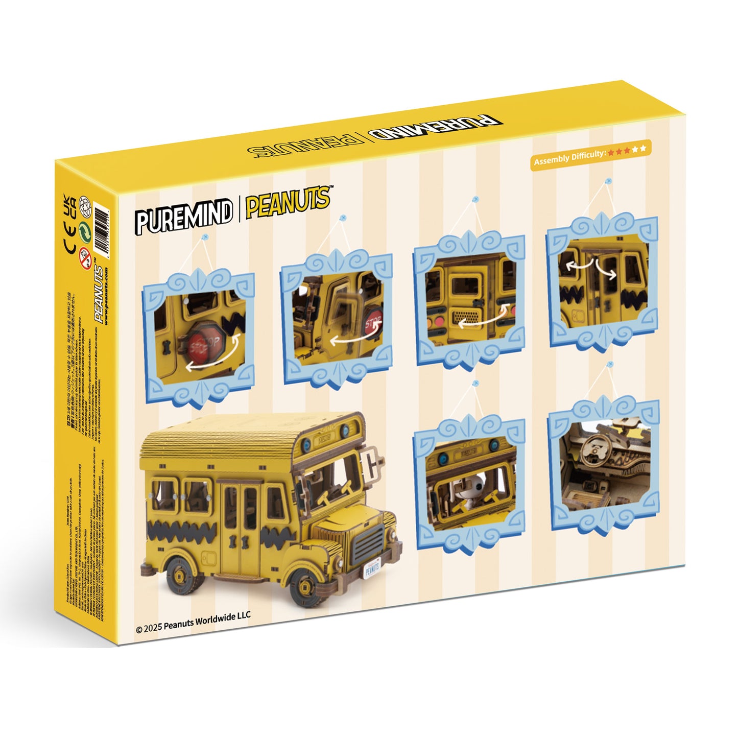 Puremind - Peanuts™ Snoopy Yellow School Bus - Pm1204