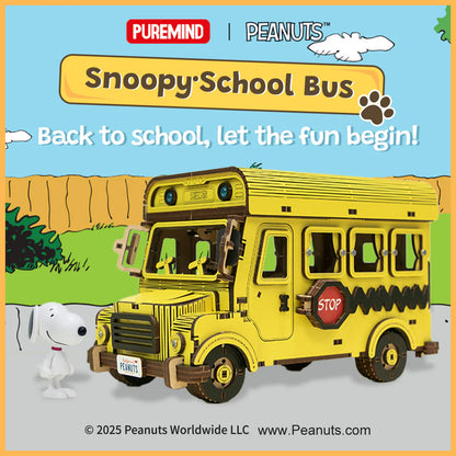 Puremind - Peanuts™ Snoopy Yellow School Bus - Pm1204