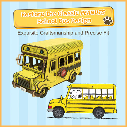 Puremind - Peanuts™ Snoopy Yellow School Bus - Pm1204